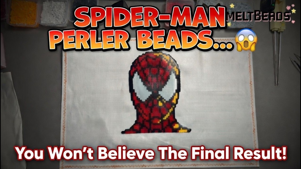 I Spent 1 Hour Making Spider-Man out of Perler Beads!