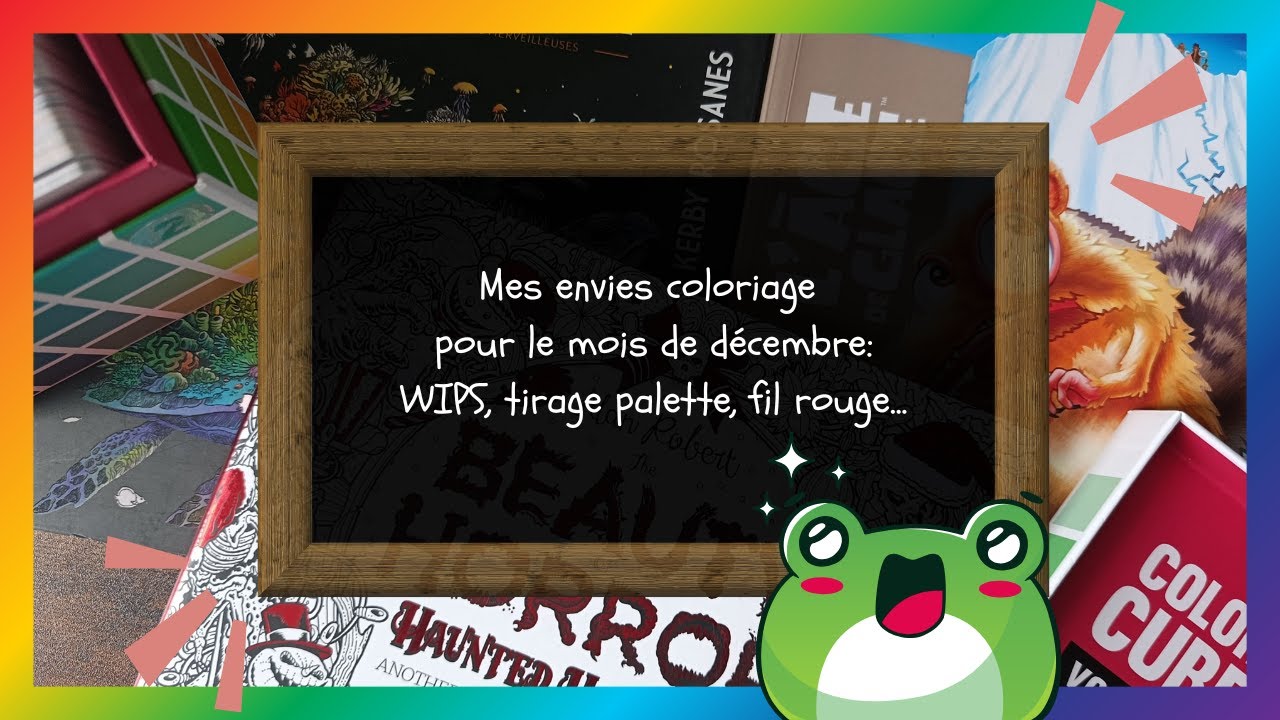 Mes envies colo pour le mois de décembre: WIPS, tirage palette, fil rouge...