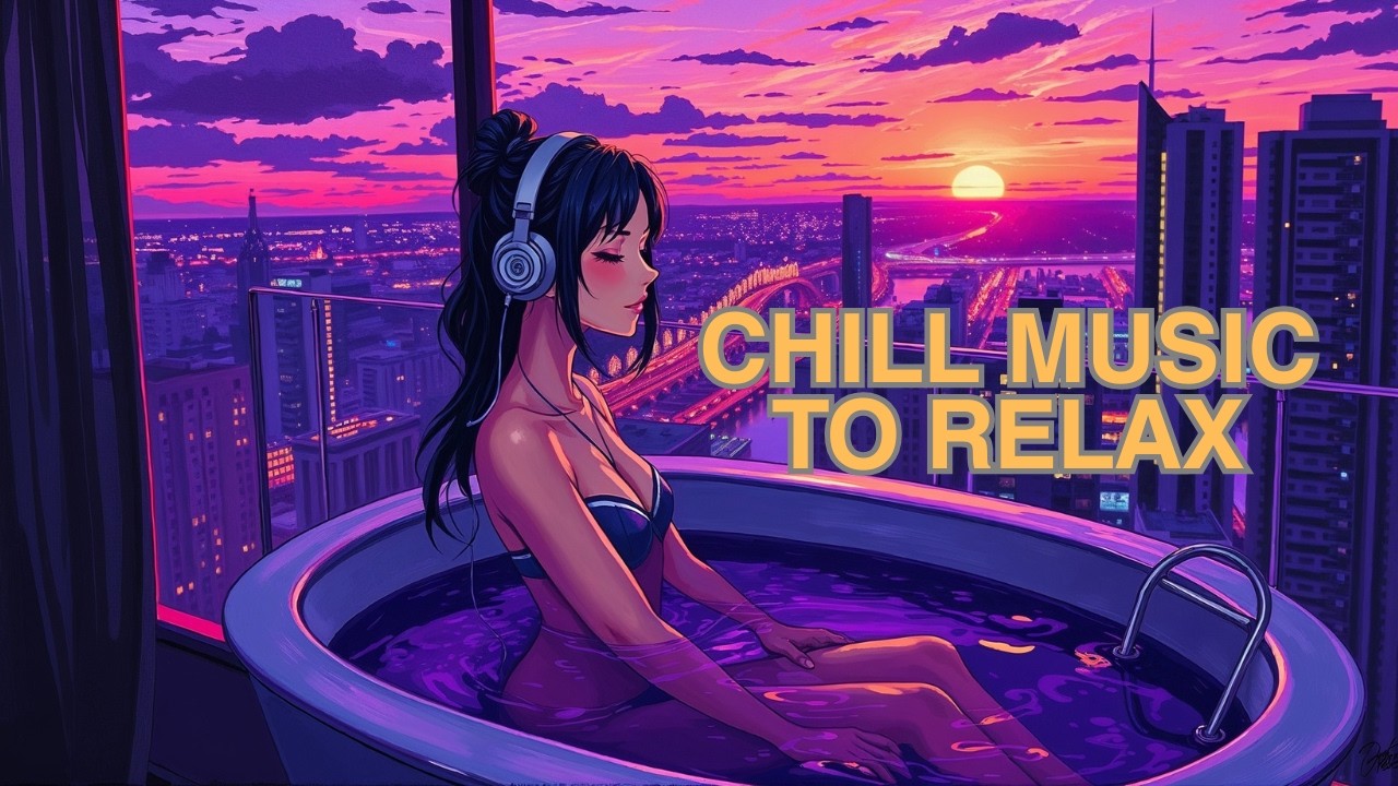 LoFi Girl in the Sky Bath 💦 | Smooth Beats for Quiet Evenings