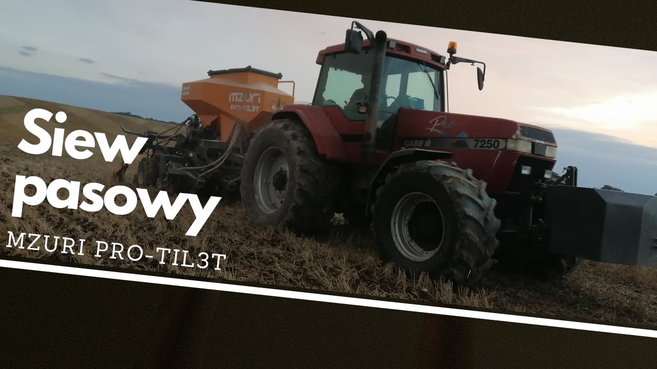 Siew pasowy Rzepaku 2020 GR Rutecki Case IH 7250 Magnum Pro  Mzuri Pro-Til 3T 3 m