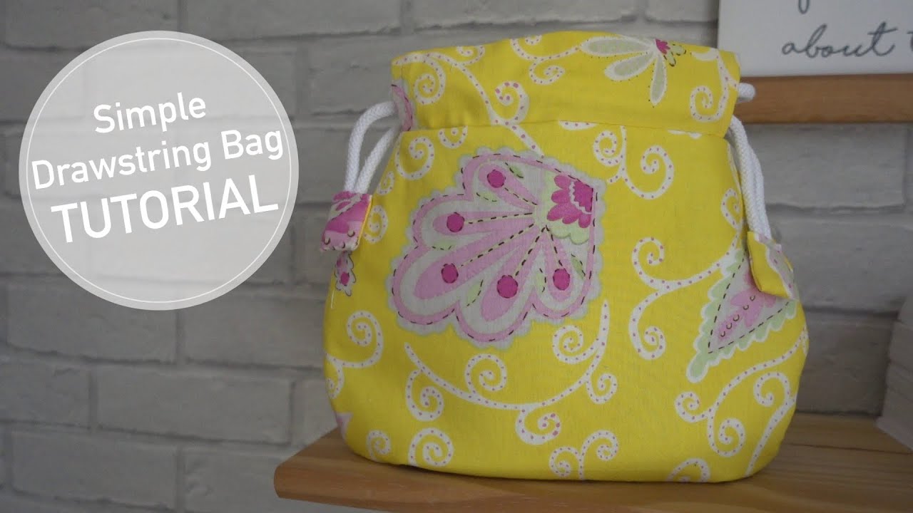 How to Sew a Really Simple Little Drawstring Bag - Tutorial