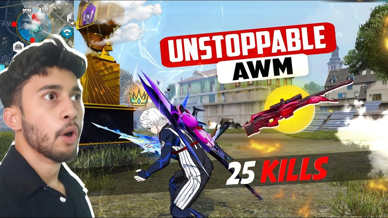 Best AWM Gameplay OF 2024😱 25 Kills | Free Fire Max