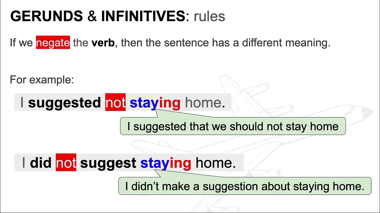 GERUNDS & INFINITIVES