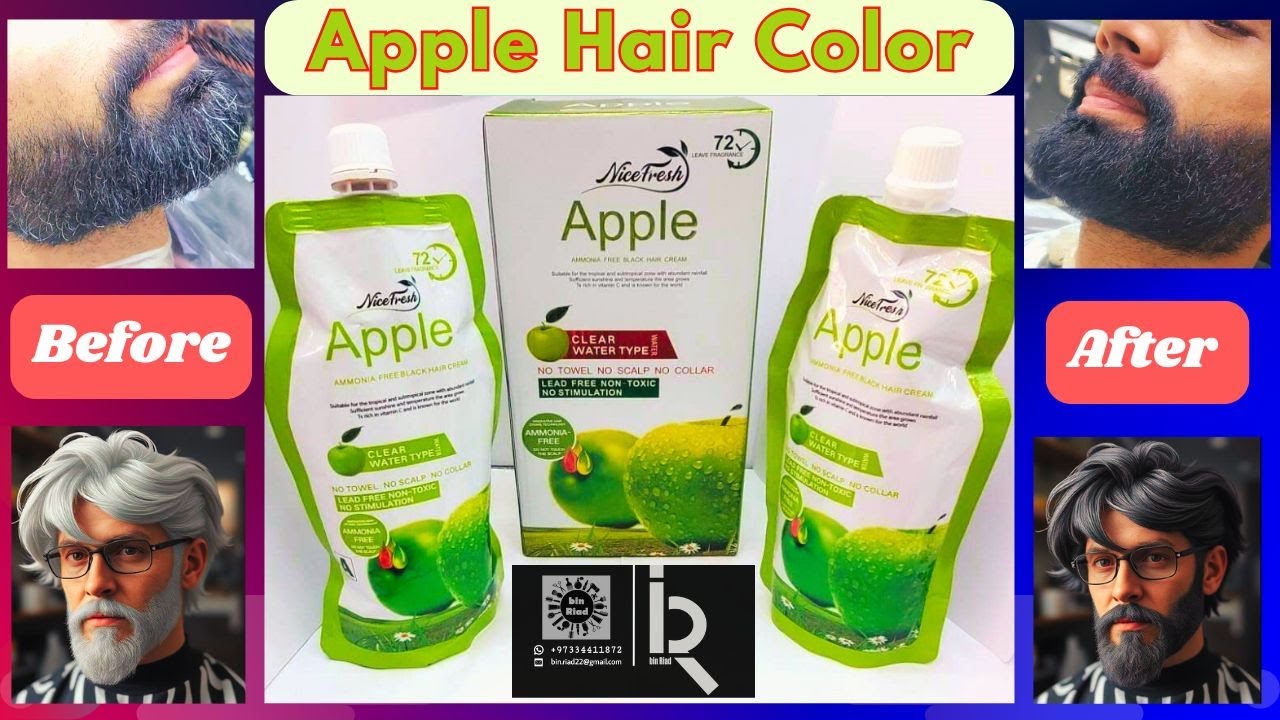 Nice Fresh 🍏 Apple Hair Color 🍎صبغة ايبل Beard Colour Made in Italy 🇮🇹 #ytshorts #barber #hair