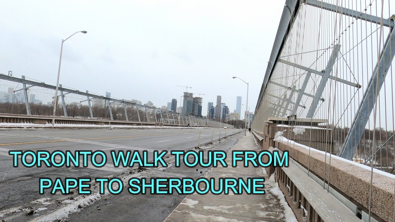 Toronto Walk Tour From Pape Subway Station To Sherbourne