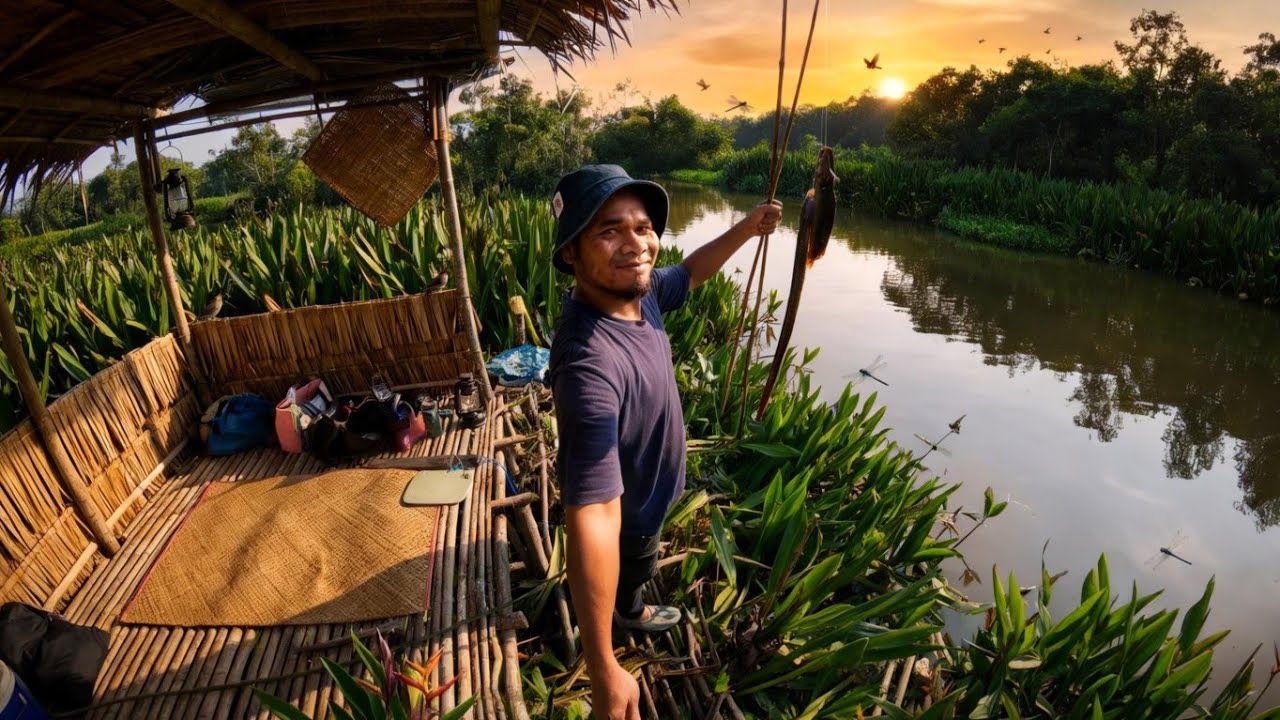 Dua Hari berburu Ikan,Menahan Tajul & Menahan Bubu.  #fishing #camping #fish #survival 