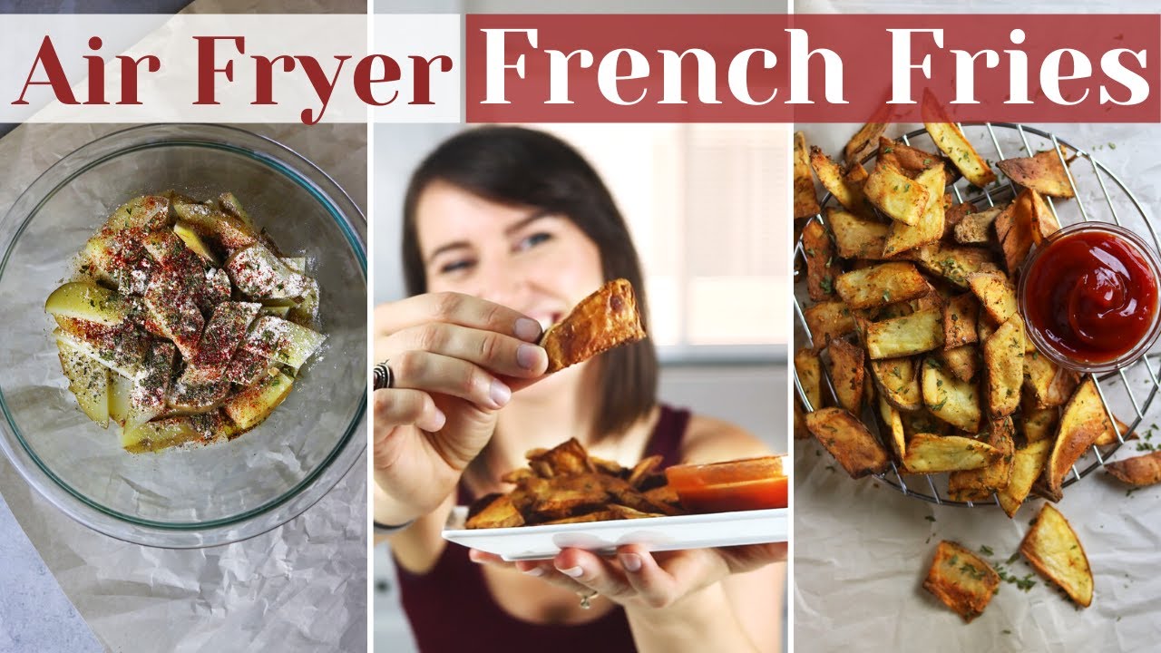 How to Make NO OIL Air Fryer French Fries | Homemade Vegan Whole Food Plant Based