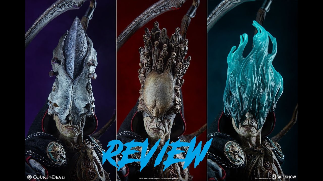 Review #83B - Sideshow Court of the Dead Aspects of Death Mask Set Statue 4K