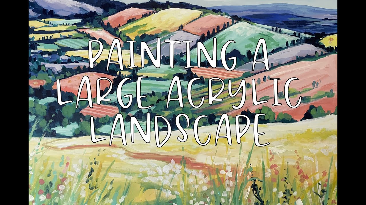 Painting a Large Acrylic Landscape - How I choose colours.
