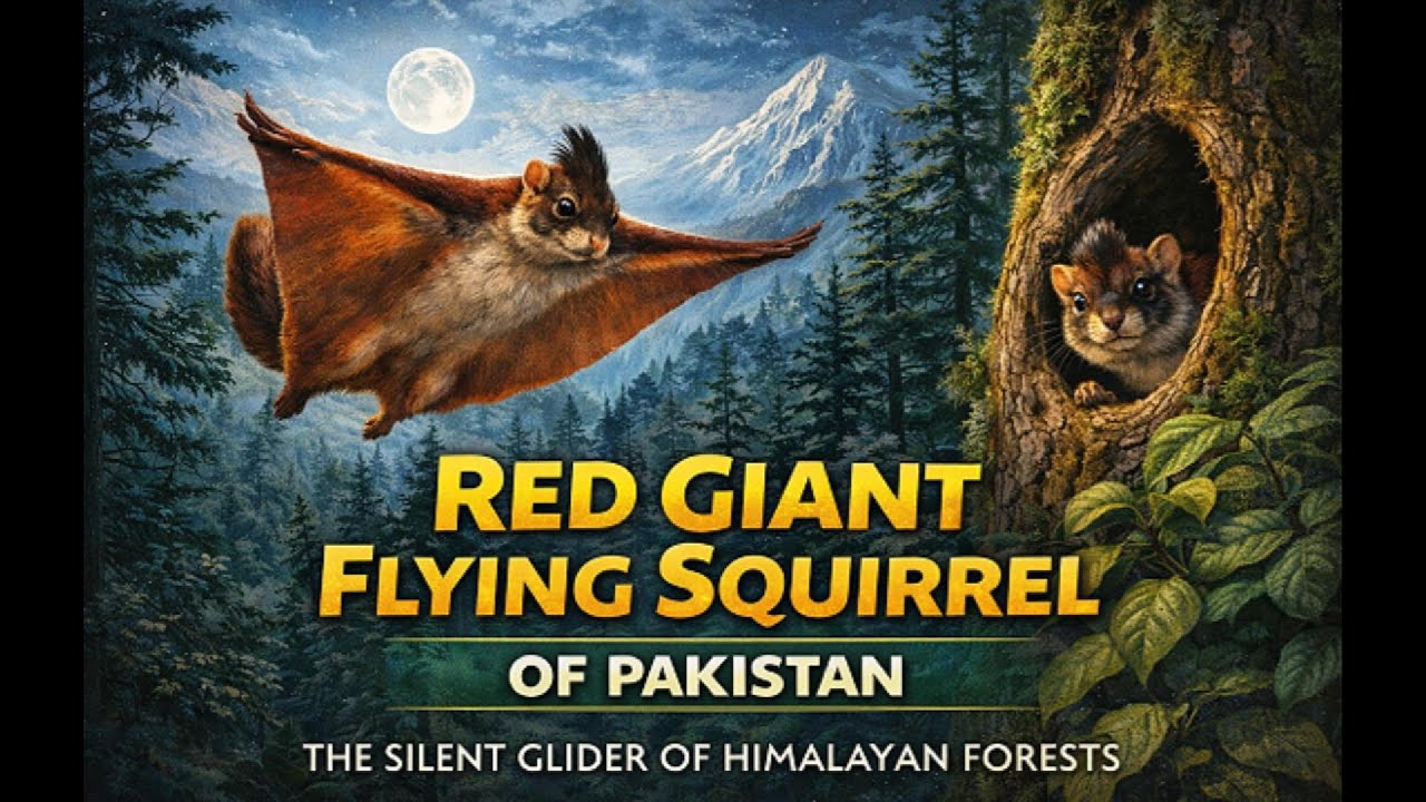 Red Giant Flying Squirrel of Pakistan | The Night Glider of Himalayan Forests