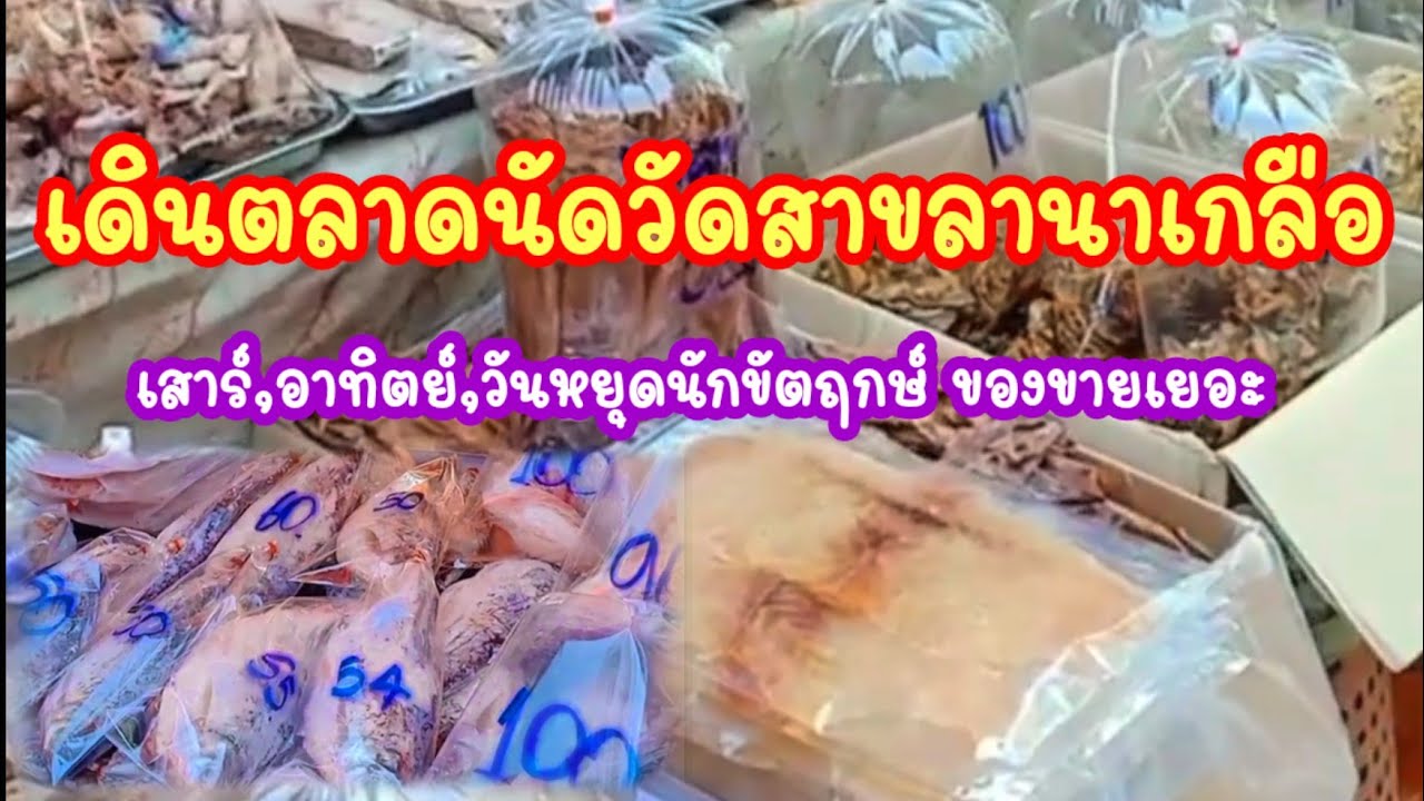 เดินเที่ยวตลาดวัดสาขลา นาเกลือ