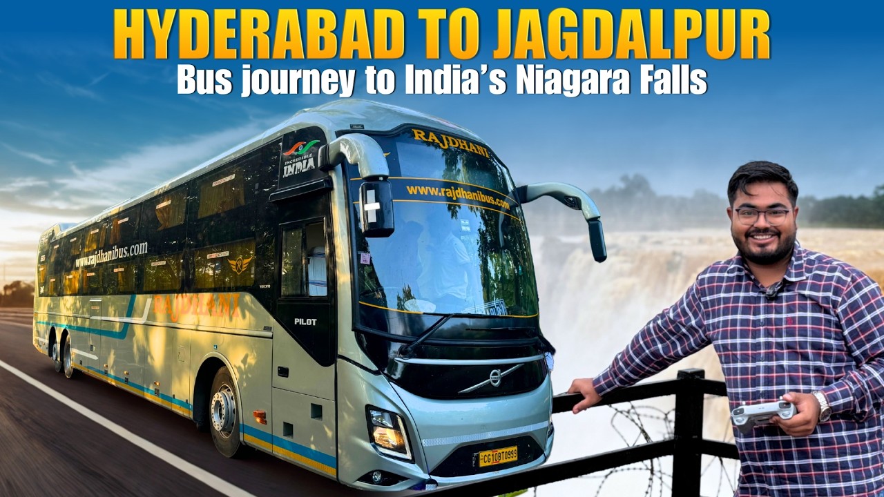 HYDERABAD to JAGDALPUR in VOLVO Sleeper | Bus journey to Chitrakoot Waterfalls | Weekend Gateway