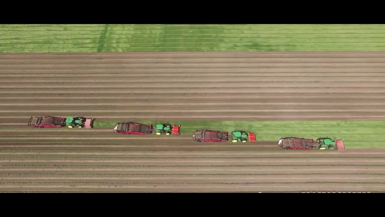 Сбор лукового урожая с помощью John Deere + VSS Amac VRU XL