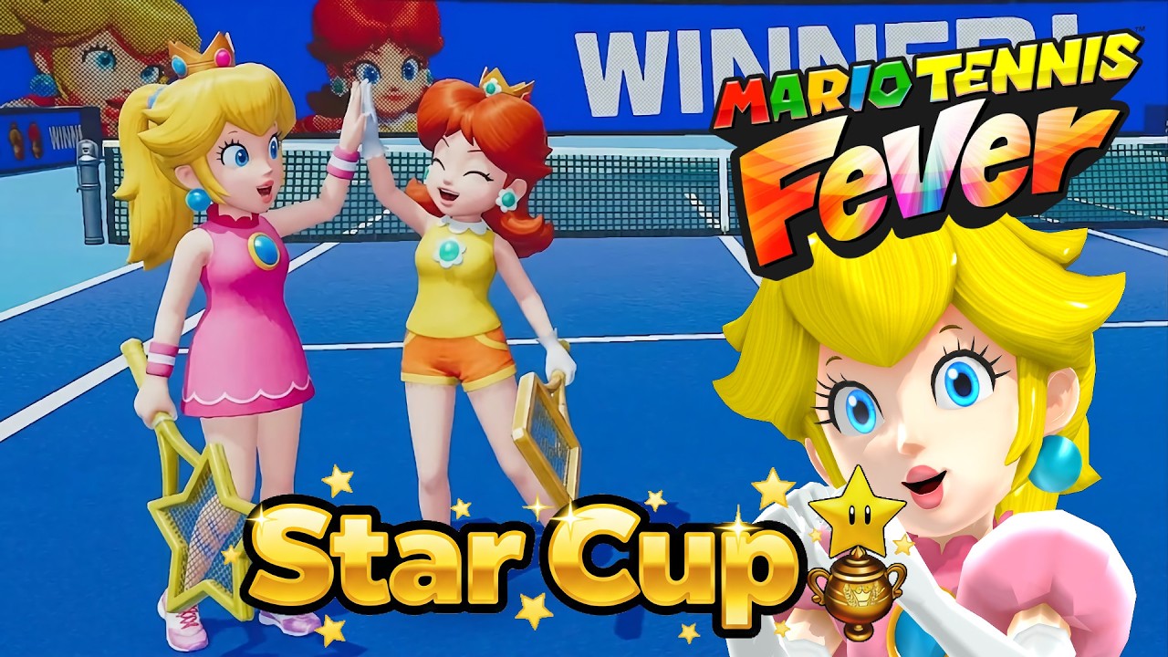 Mario Tennis Fever Peach & Daisy - Star Cup (Star Racket & ? Block Racket)