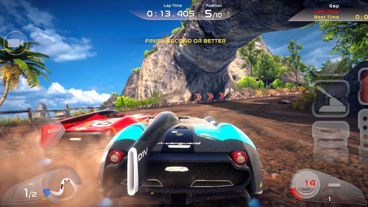 صدرت افضل لعبة سباق سيارات rise:race the future للاندرويد