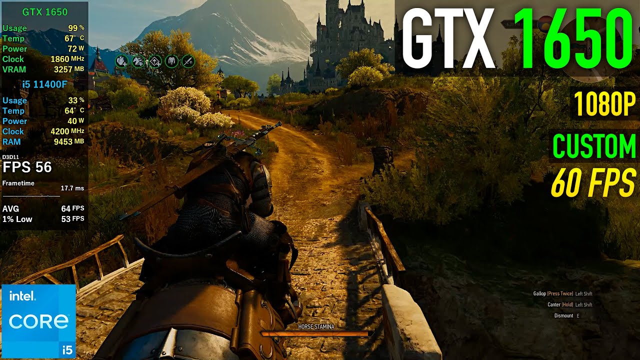 GTX 1650 - The Witcher 3 Next Gen - 1080p Custom Settings (60 FPS)