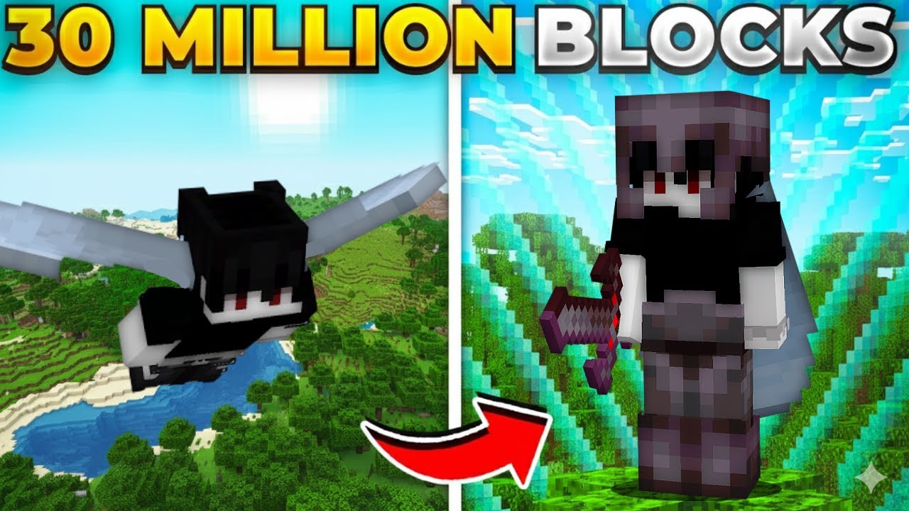 I Travelled 30 Million Blocks To Reach World Border in Minecraft hardcore