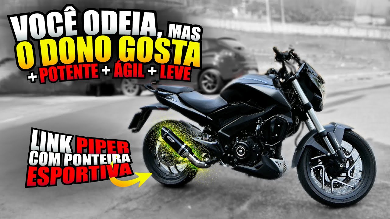 Dominar 400 com escapamento esportivo | LINK PIPER + PONTEIRA FULLPRO