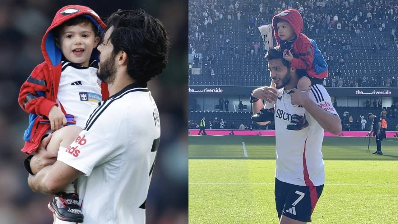 Hermoso momento Raúl Jiménez y su hijo en Craven Cottage | Fulham 3-2 Liverpool | Premier League 😍