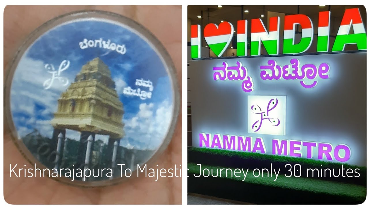 #nammametro krishnarajapura To Majestic Only 30 minutes #1st Day Journey