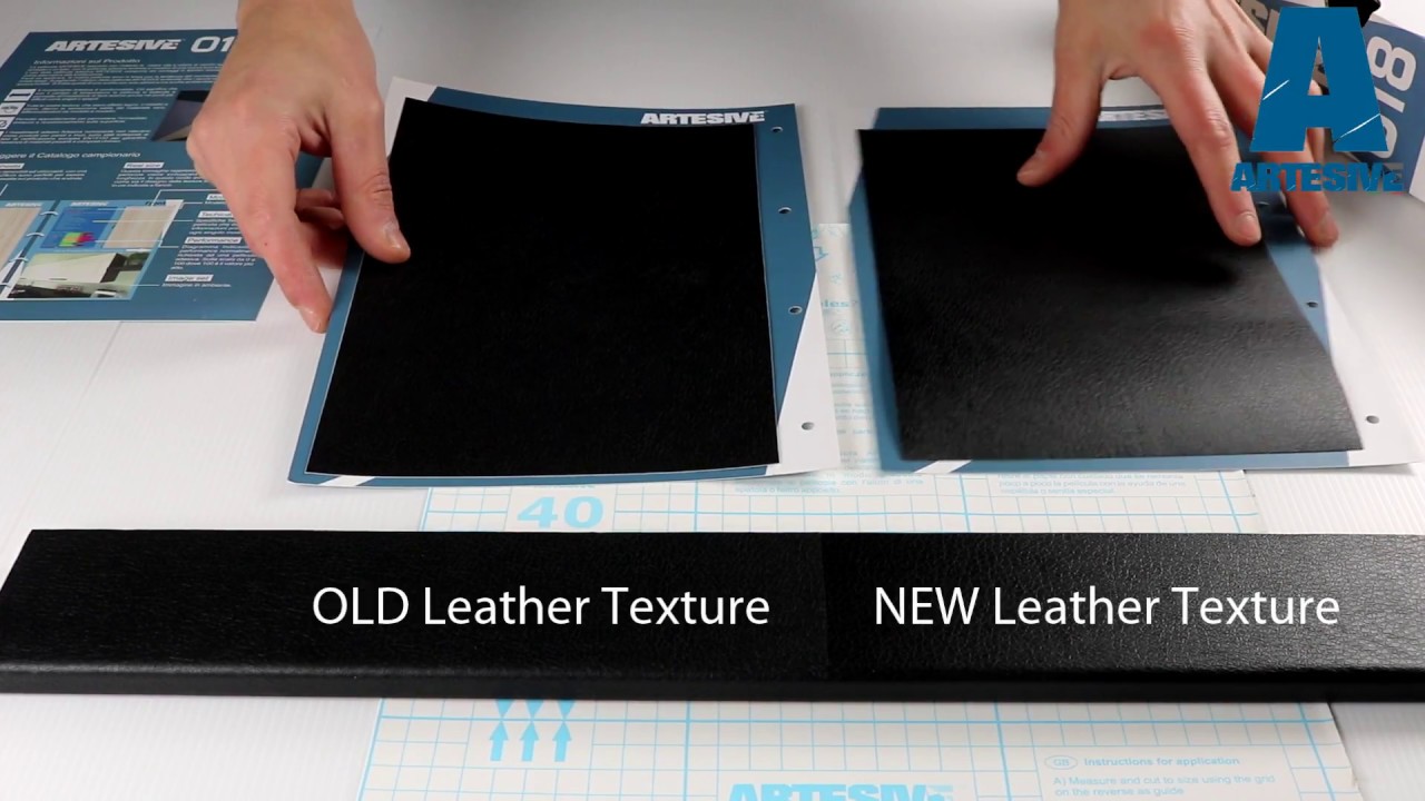 Artesive New Black Leather Texture TEC-022 - Difference of embossy