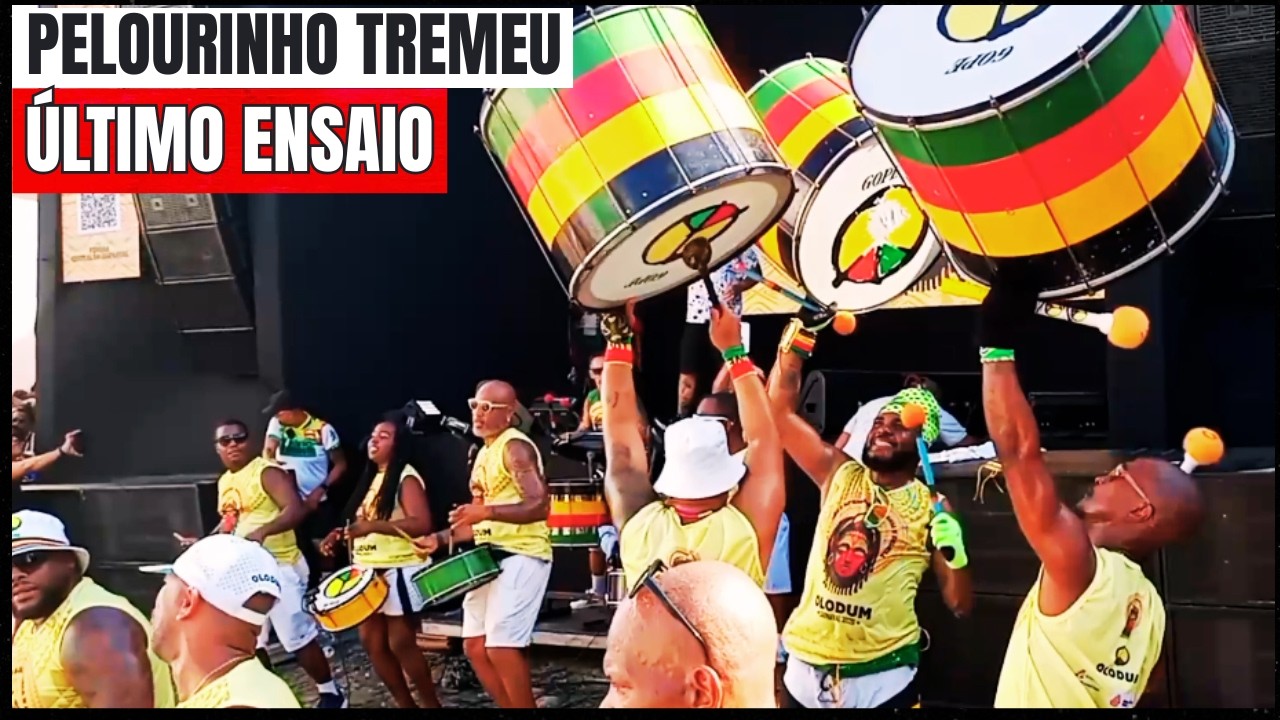 Pelourinho Lotado! Olodum ORIGINAL Faz o Chão Tremer no Último Ensaio