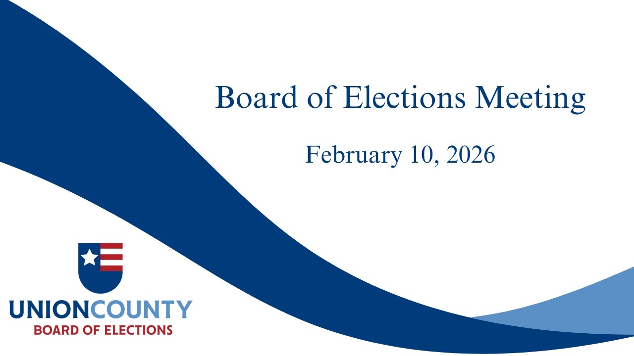 Union County NC Board of Elections Regular Meeting 2/10/2026