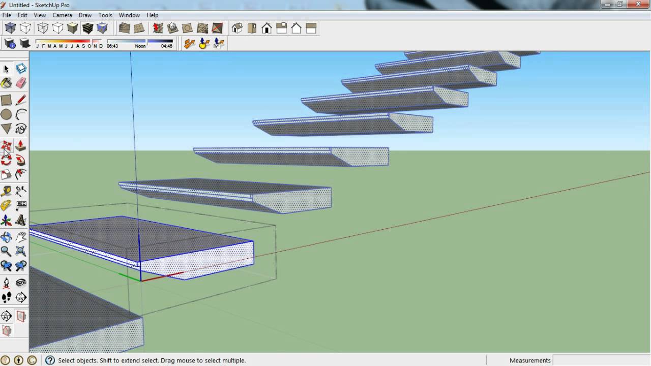 Como hacer escaleras, componentes y grupos en Sketchup; Tutorial Sketchup;- MODELARQ