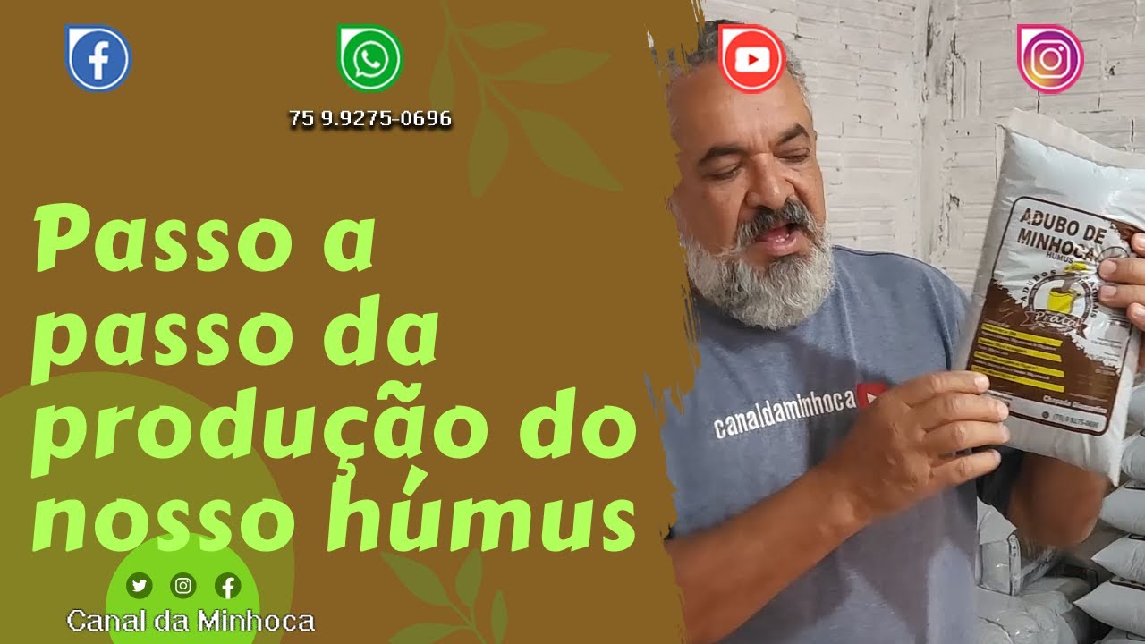 Passo a passo da produção do nosso húmus