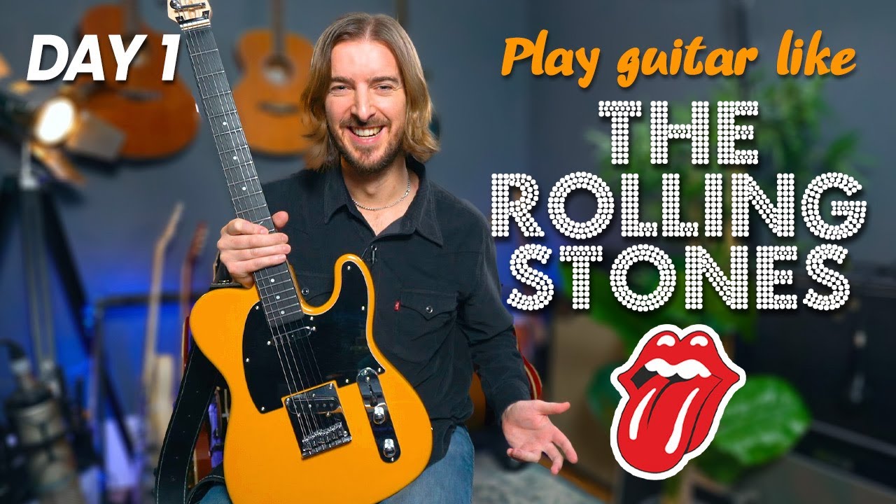 Day 1 - Play Guitar Like The Rolling Stones in 10 Days - Their EASIEST Song - Satisfaction!
