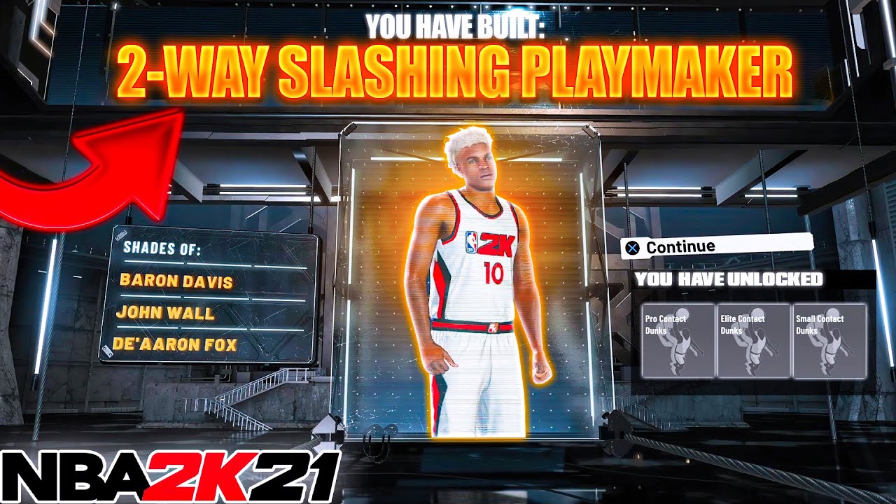 NBA2K21 THE NEW 2-WAY SLASHING PLAYMAKER w/CONTACT DUNKS IS GAMEBREAKING!