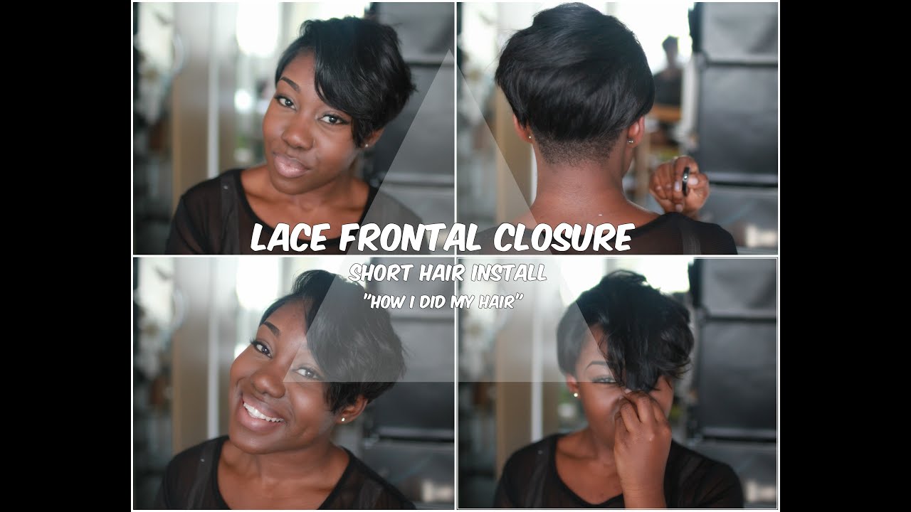 Lace frontal closure| Short hair| Install video