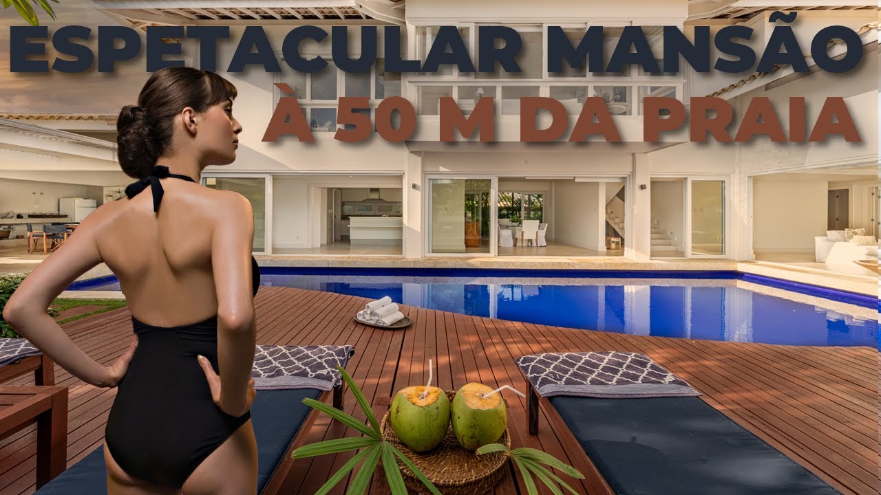 ❤️ Visite espetacular mansão mobiliada ótimo preço a 50 m da praia com 700 m² de área construída