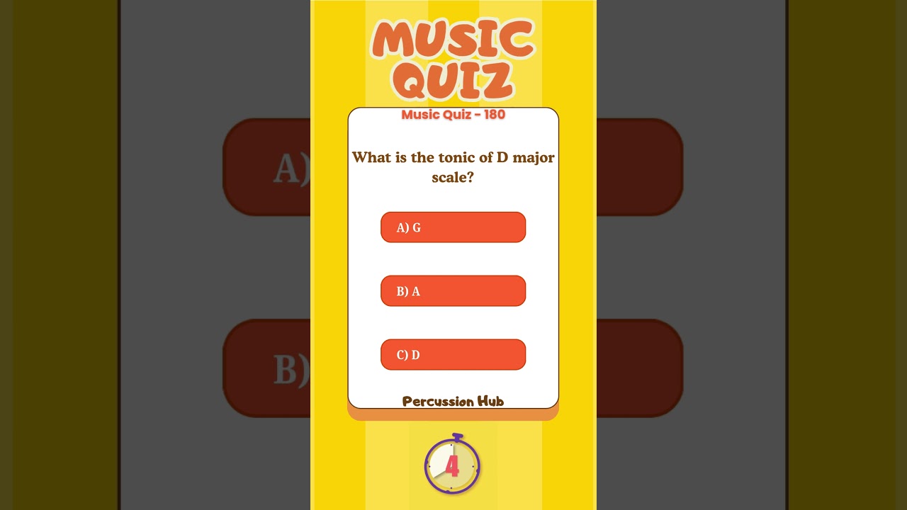 Music Quiz - 180 - D Major Scale Theory | 60-Second Music Quiz | Test Yourself