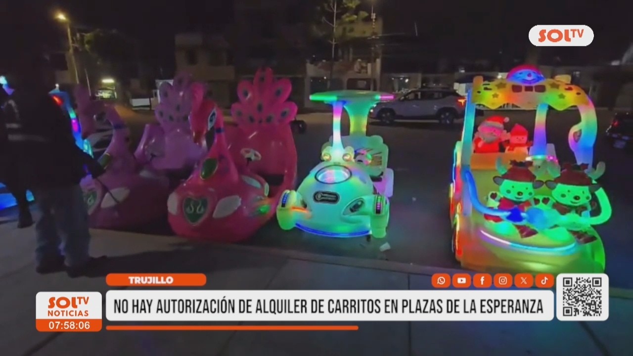 Trujillo: no hay autorización de alquiler de carritos en Plaza de Armas de La Esperanza