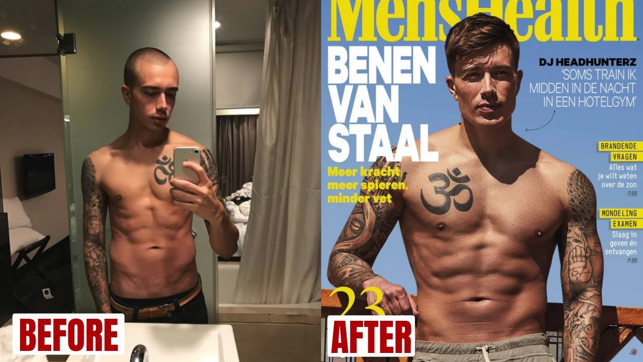 this is how I trained Headhunterz to be on the Men's Health cover
