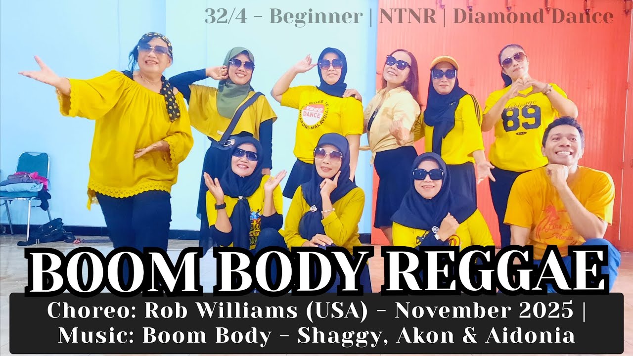 BOOM BODY REGGAE Line Dance | Beginner | Rob Williams (USA) - November 2025