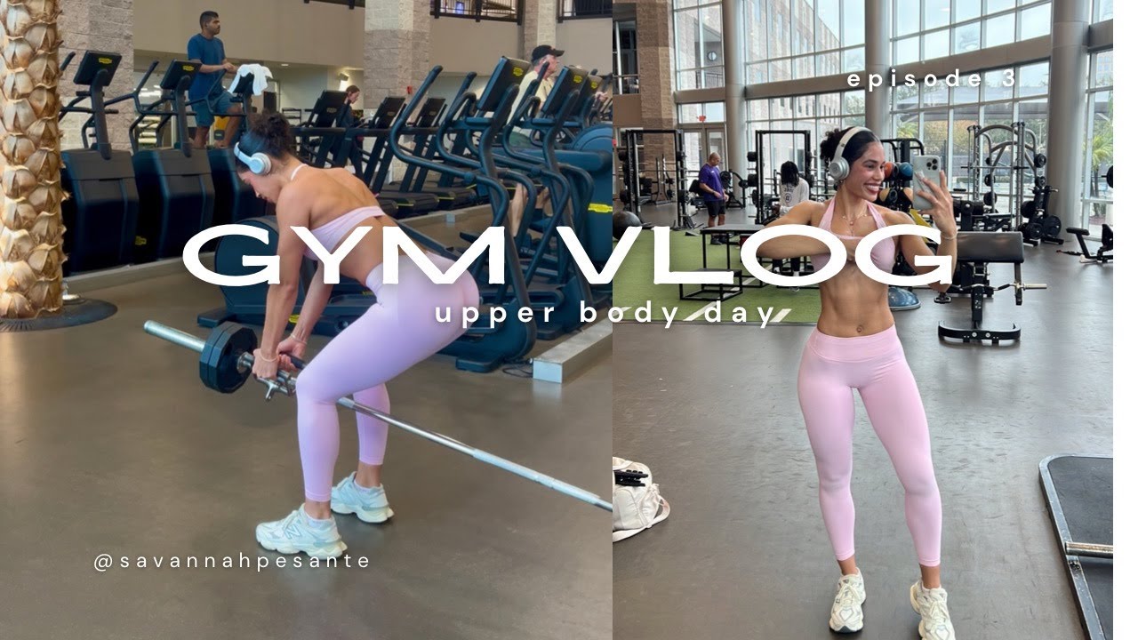 GYM VLOG!! upper body + cardio + abs