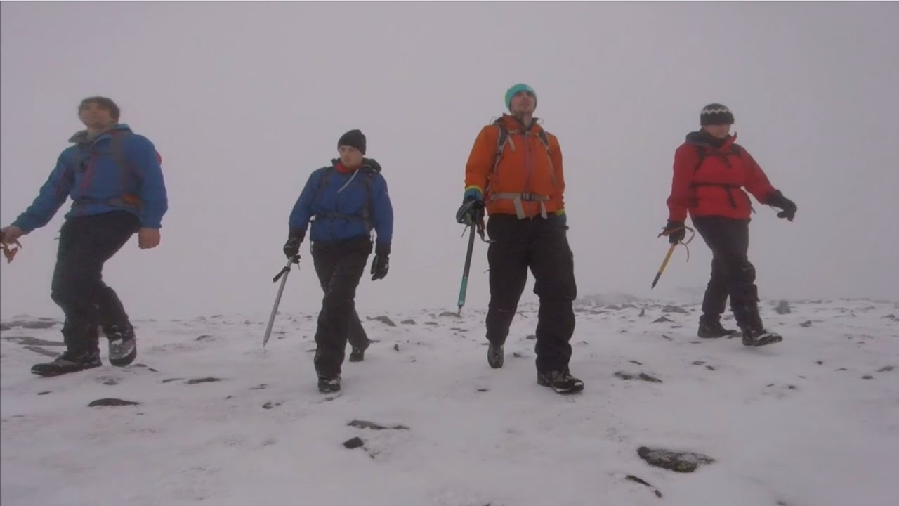 Winter acsent of Pen yr Ole Wen