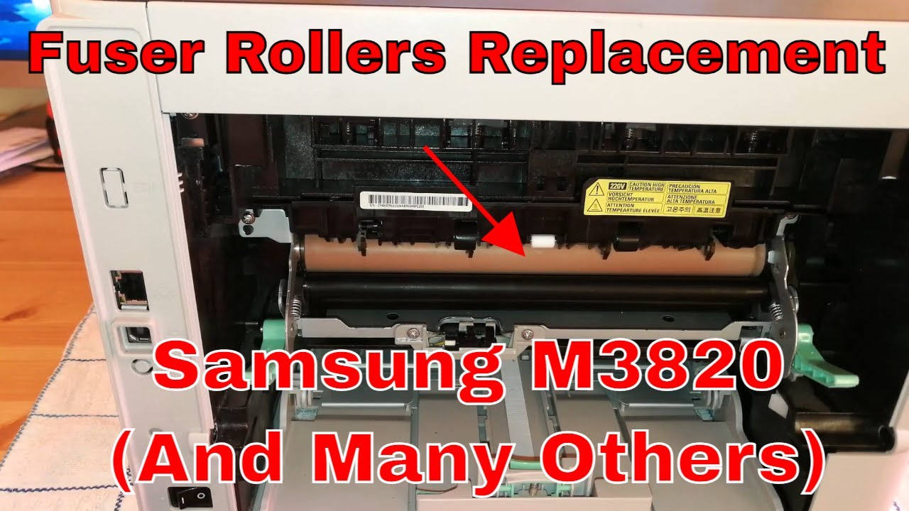 Samsung M3320, M3820, M3870, M4020, M4070, ML-3310 и т. д. • Замена ролика блока термозакрепления