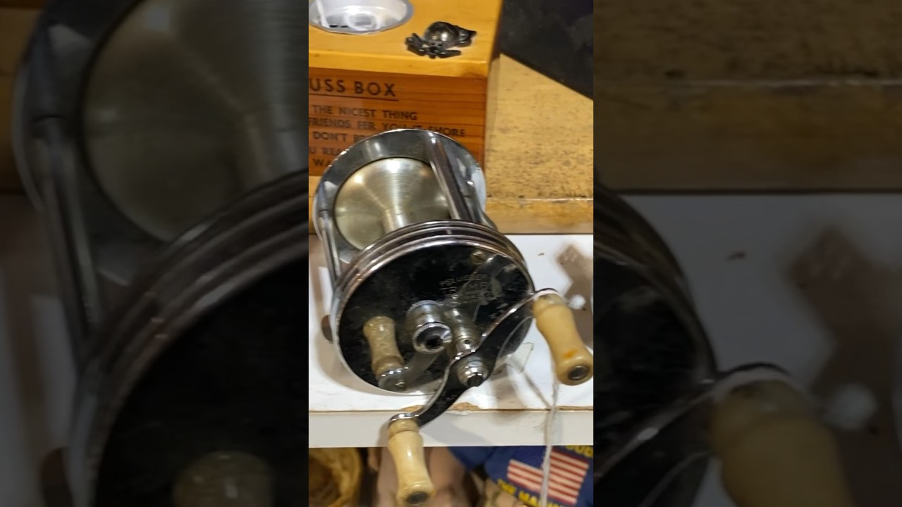 VINTAGE BAITCASTERS in Antique store 😍 #fishing #bassfishing #tackle #bass #reels #fishingtackle