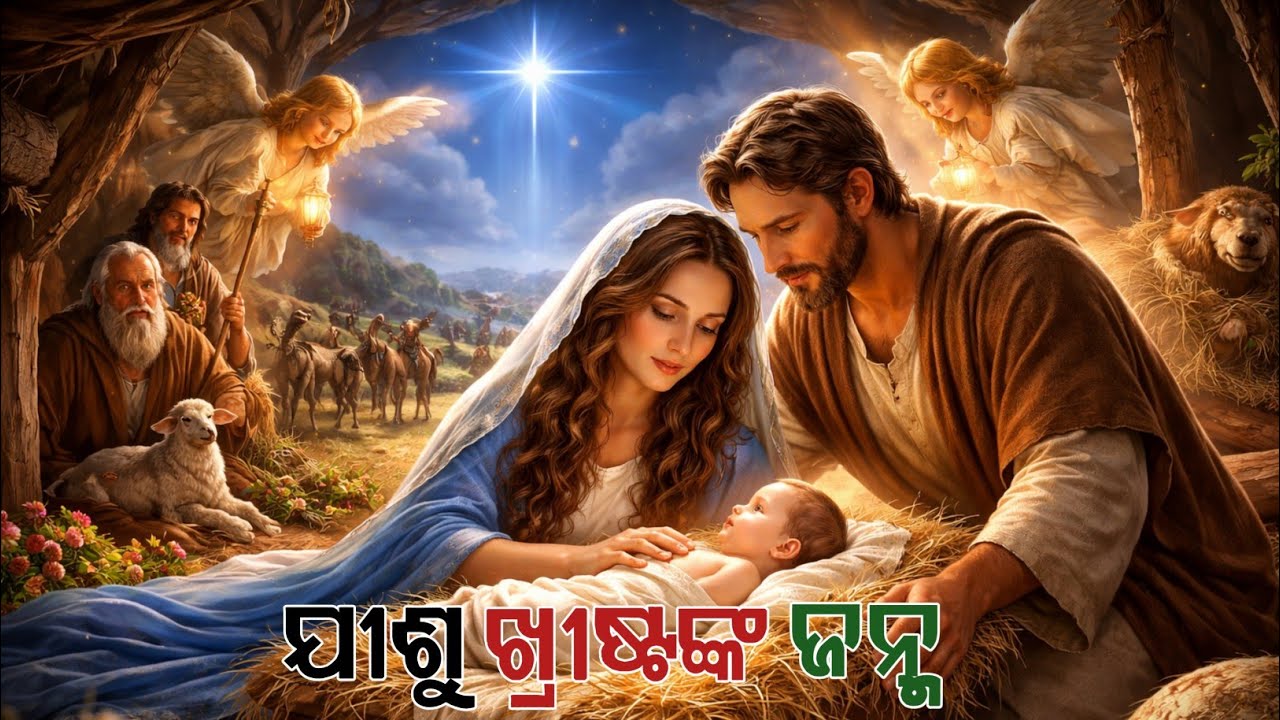 📜 ଲୂକ 2:1-20 | ଯୀଶୁ ଖ୍ରୀଷ୍ଟଙ୍କ ଅଦ୍ଭୁତ ଜନ୍ମ କାହାଣୀ | Jesus Birth Story in Odia | ମେଷପାଳକ ଓ ସ୍ୱର୍ଗଦୂତ 