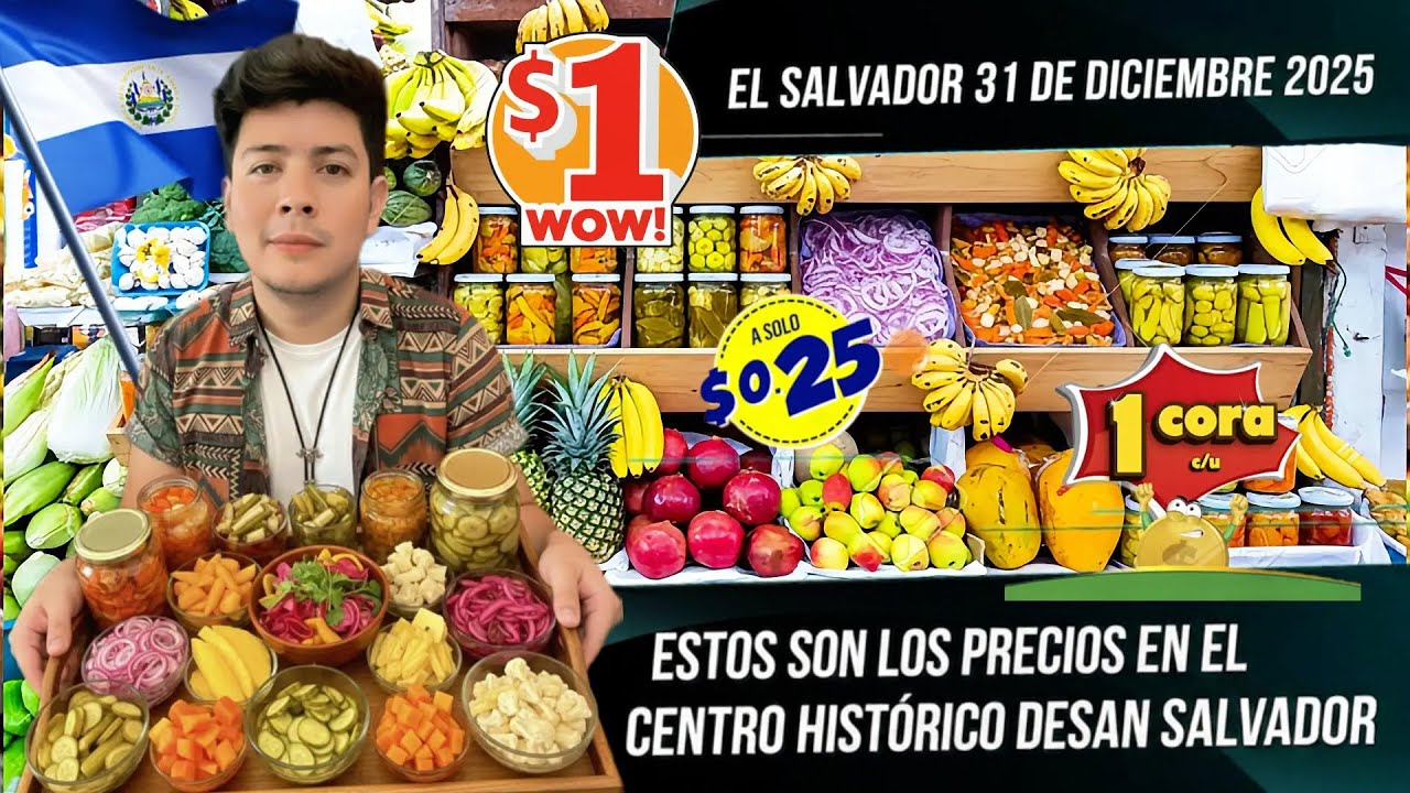 ESTOS SON LOS PRECIOS DE FRUTAS Y VERDURAS PARA EL 31 DE DICIEMBRE EN EL SALVADOR 