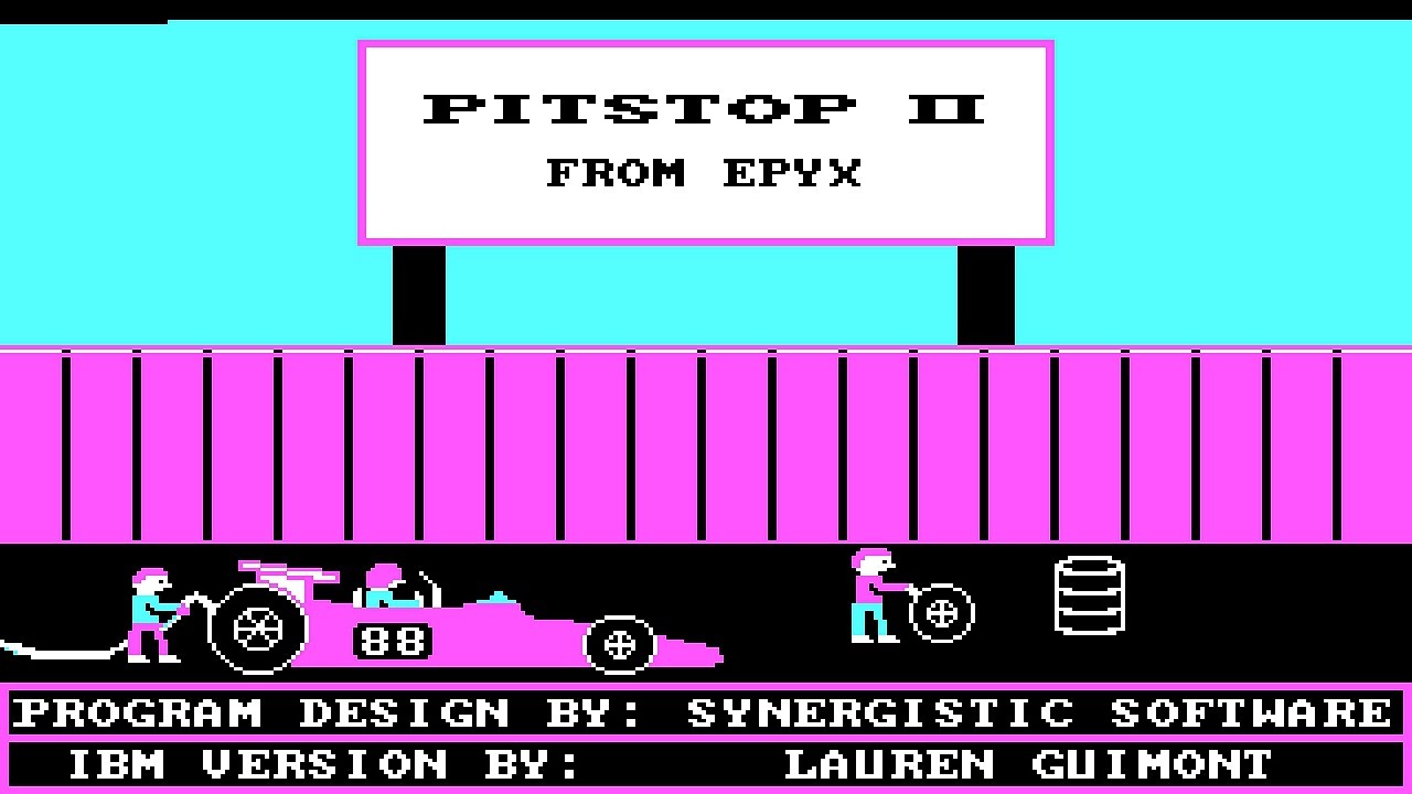 Pitstop II (PC/DOS) 1984, Epyx