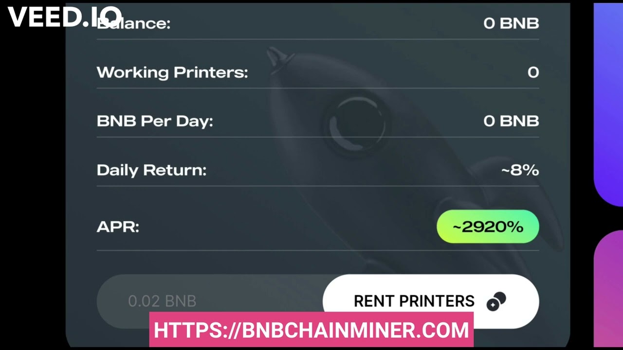 BNBCHAINMINER BUSD STAKING DAPP 8% DAILY