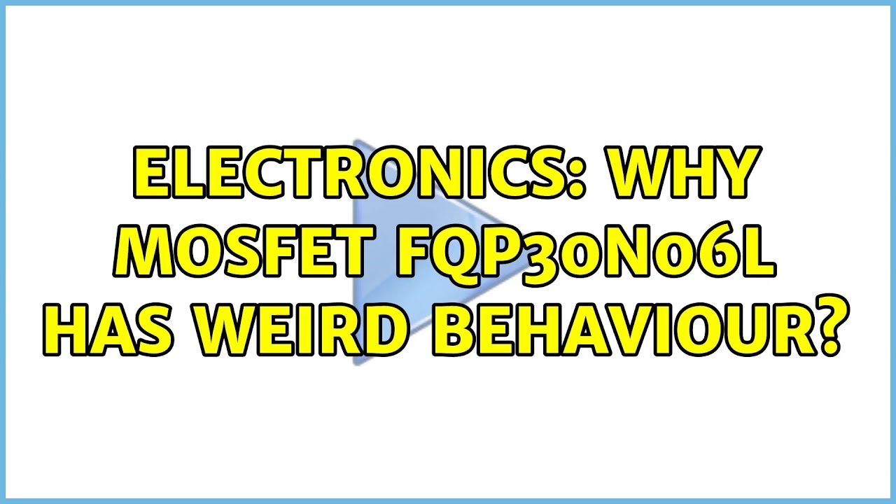 Electronics: Why Mosfet FQP30N06L has weird behaviour?