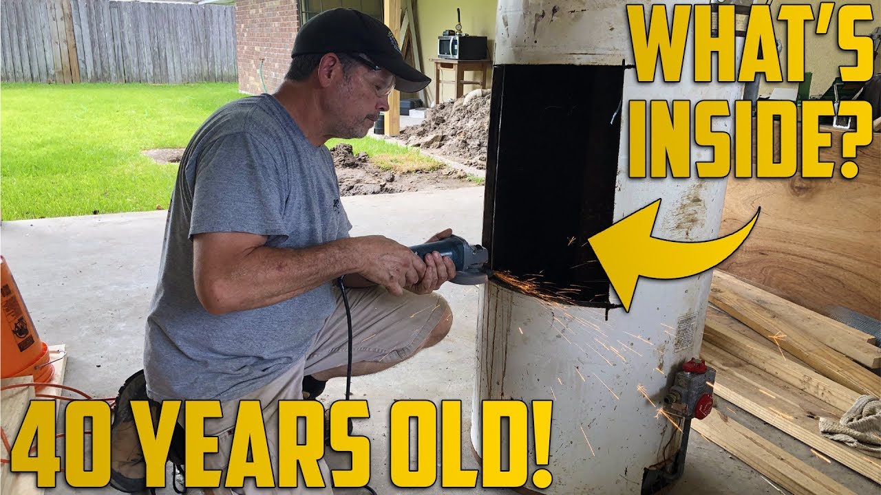 Cutting Open a 40 Year Old Water Heater!