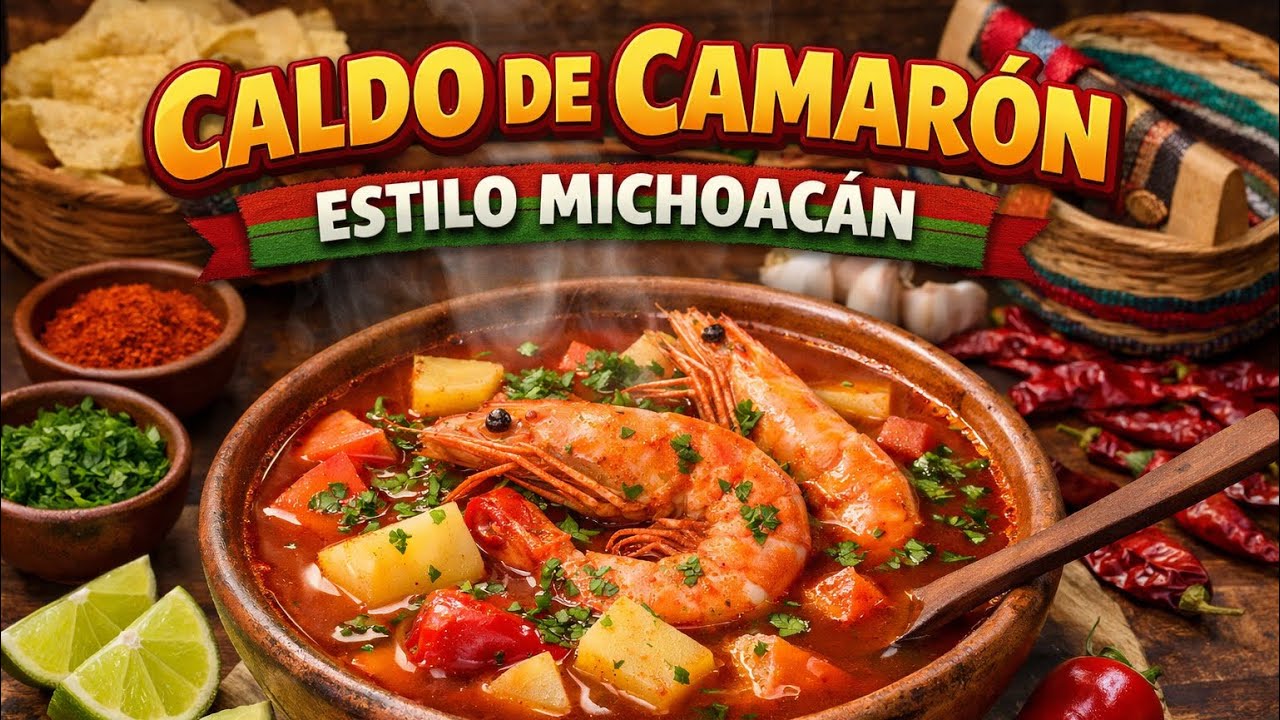 Caldito de camarón estilo michoacan!!