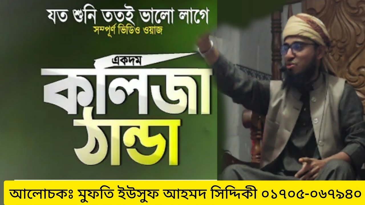 যে ওয়াজ কলিজায় লাগে. মুফতি ইউসুফ আহমদ সিদ্দিকী Mufti Yousuf Ahmed siddiki. Bangla waz Mahfil