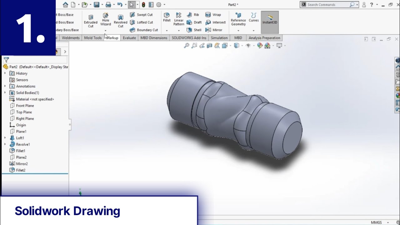 Lofted Extrude - Solidwork 2020